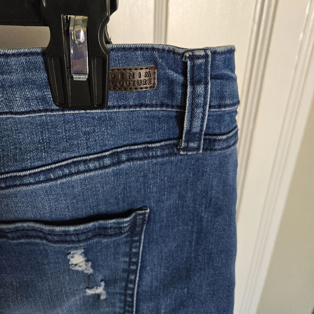 Tinseltown Distressed Denim Skirt sz 13 - Picture 5 of 5